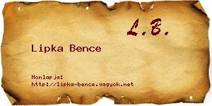 Lipka Bence névjegykártya