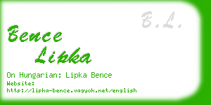 bence lipka business card